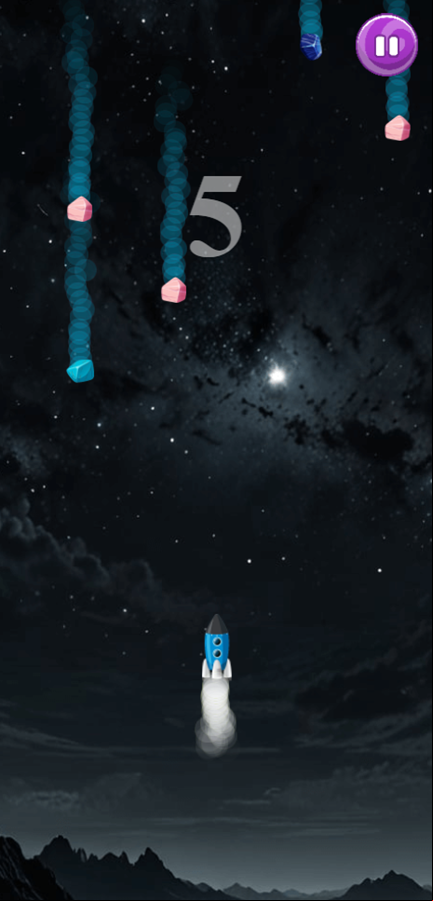 Space Fight Game Start Screenshot.