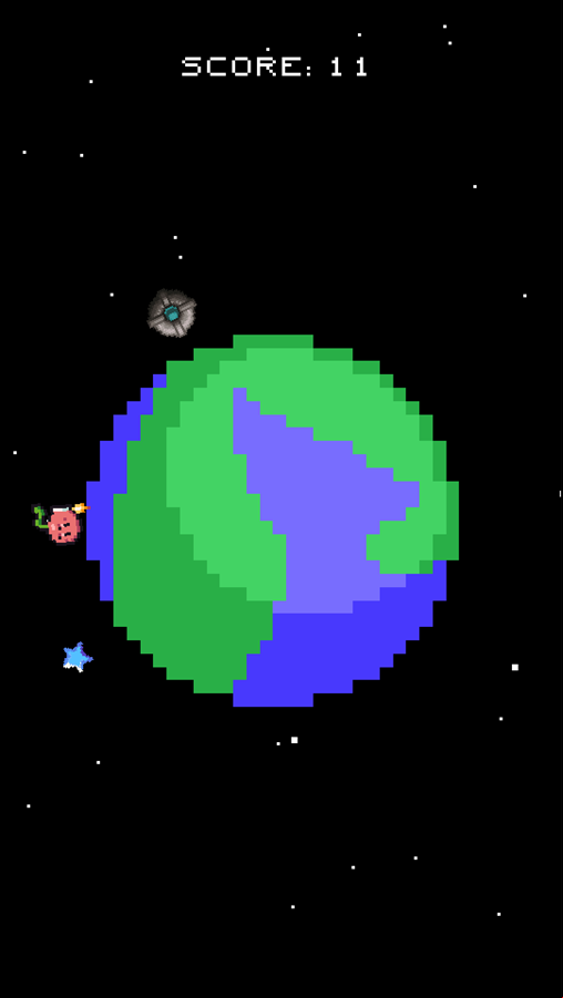 Space Runner Game Play Screenshot.