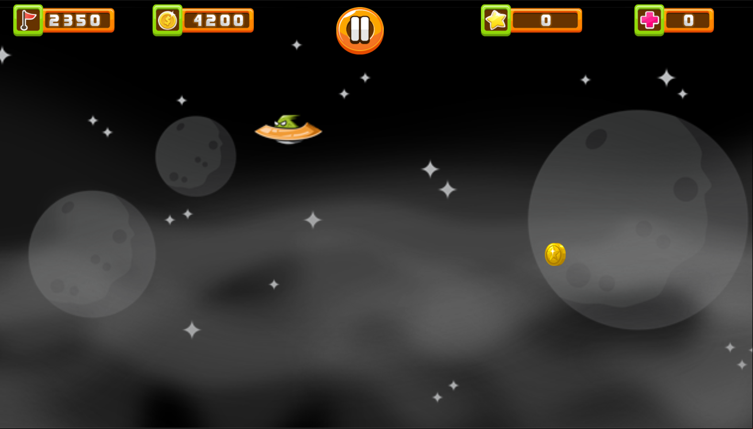 Spaceship Explorer Game Welcome Screen Screenshot.