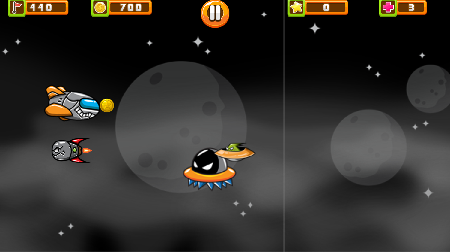 Spaceship Explorer Game Play Screenshot.