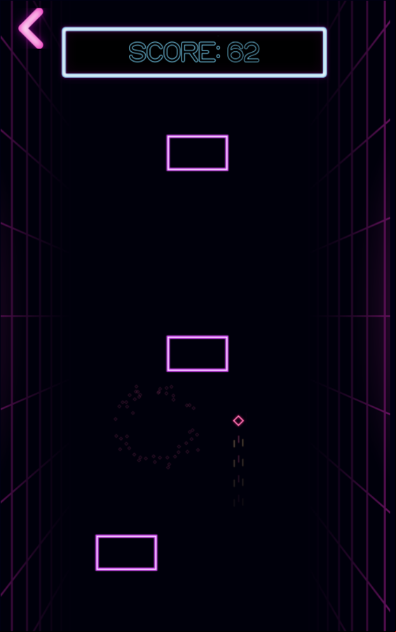 Speed Neon Game Over Screenshot.