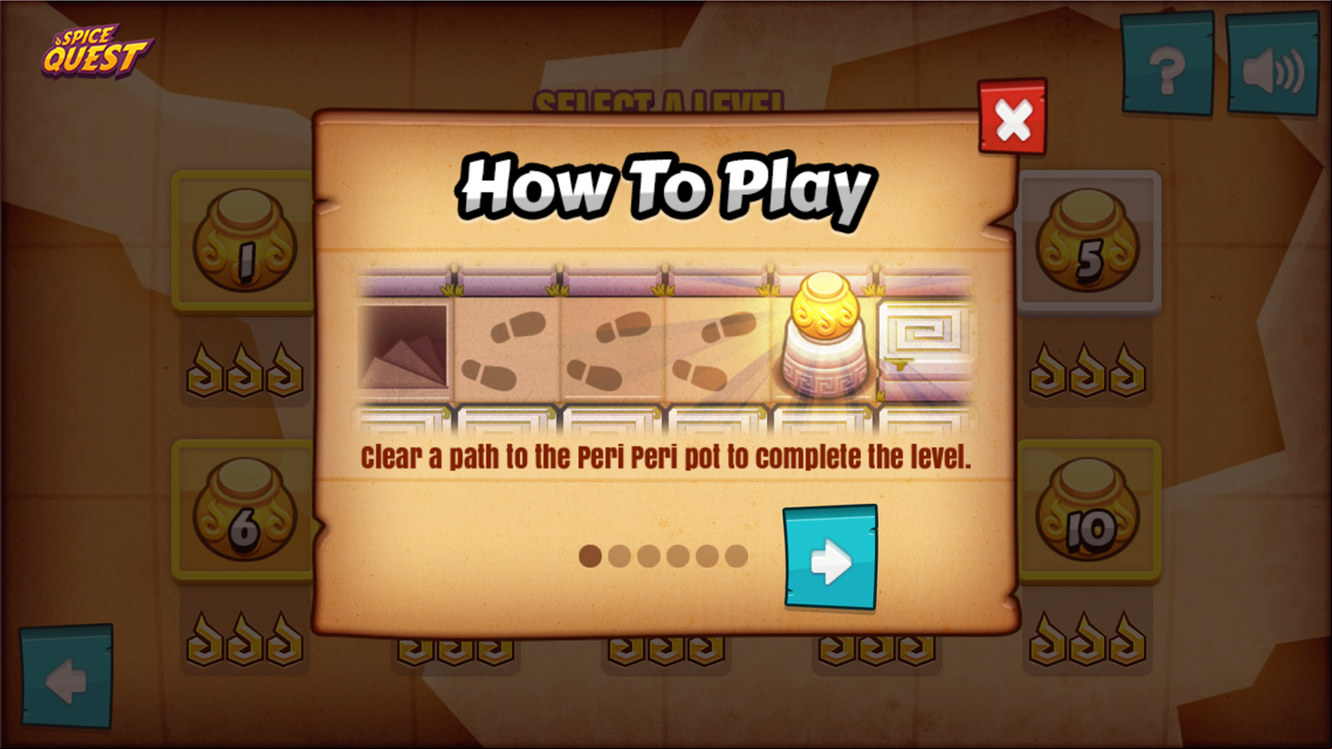Spice Quest Game Complete a Path Screenshot.