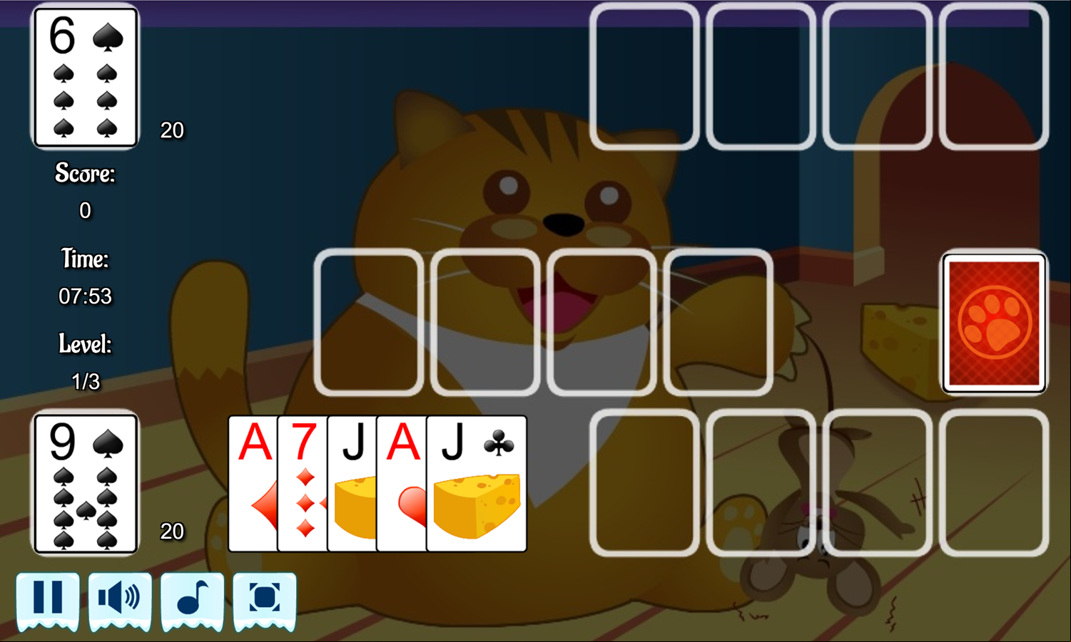 Spite and Malice Game Screenshot.