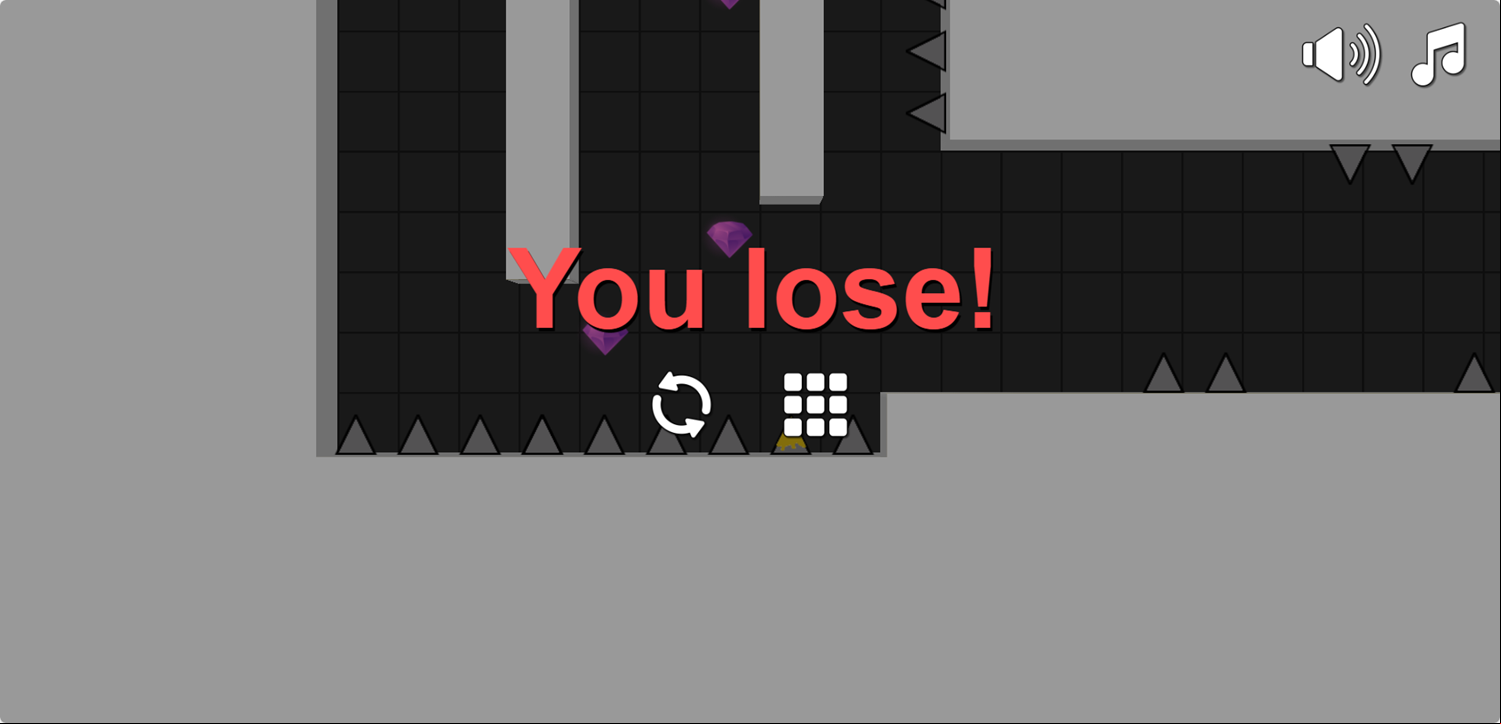 Sponge Splash Game You Lose Screen Screenshot.
