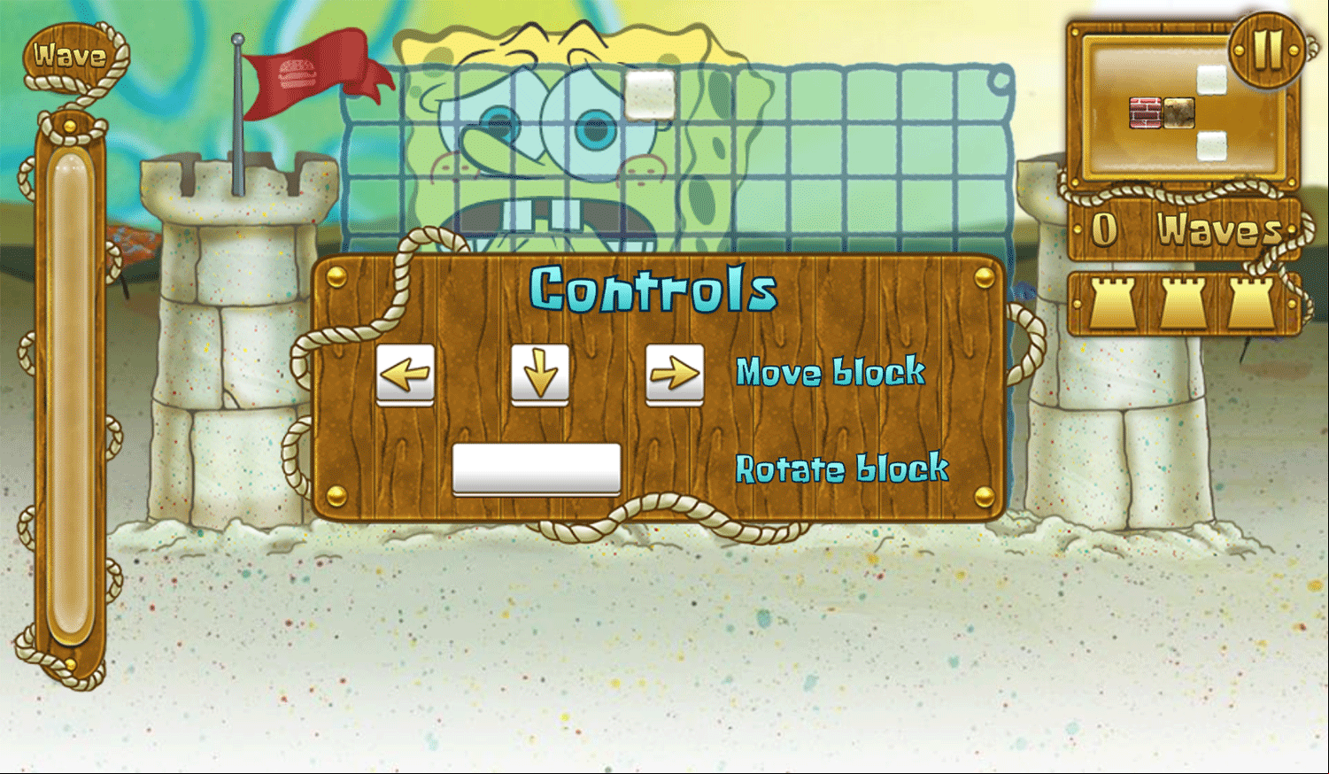 Spongebob Squarepants Grand Sand Fortress Instructions Screenshot.