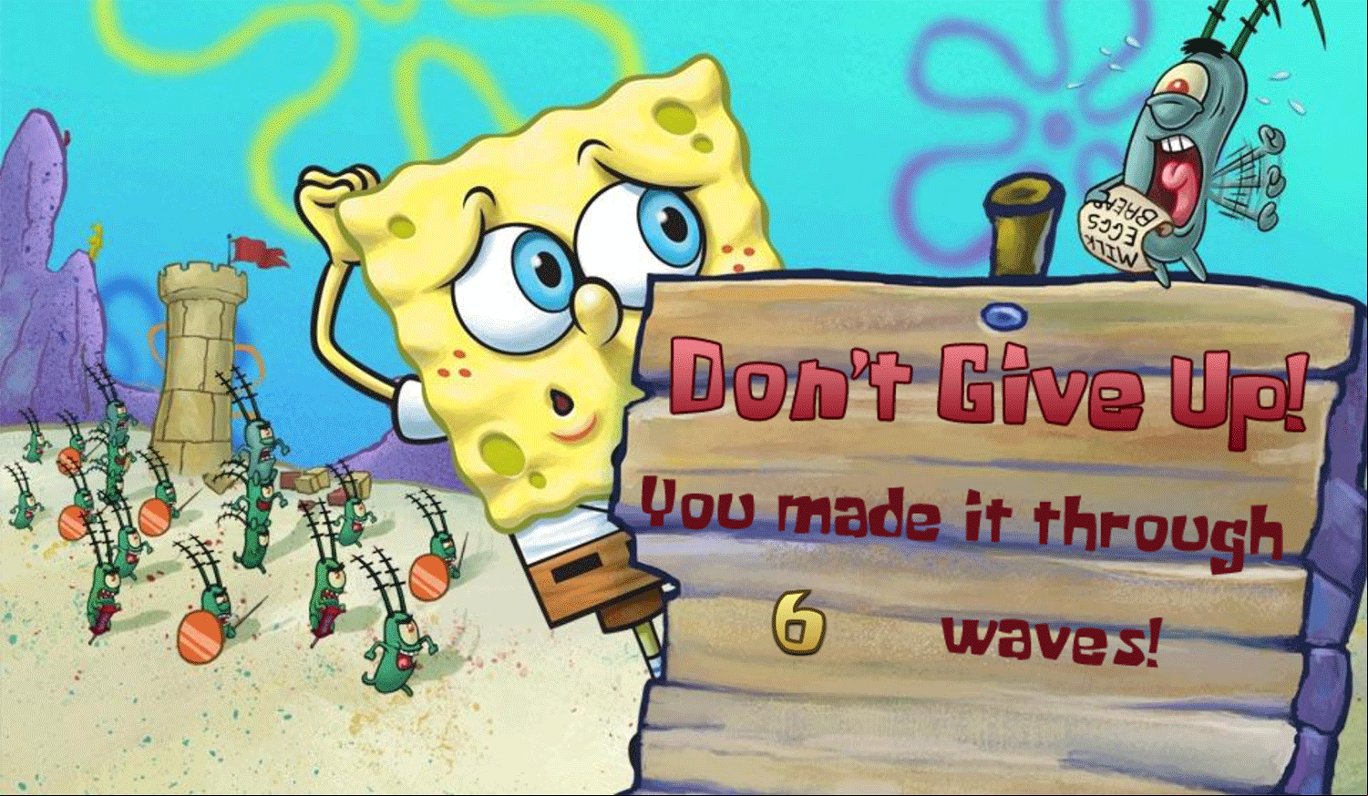 Spongebob Squarepants Grand Sand Fortress Result Screenshot.
