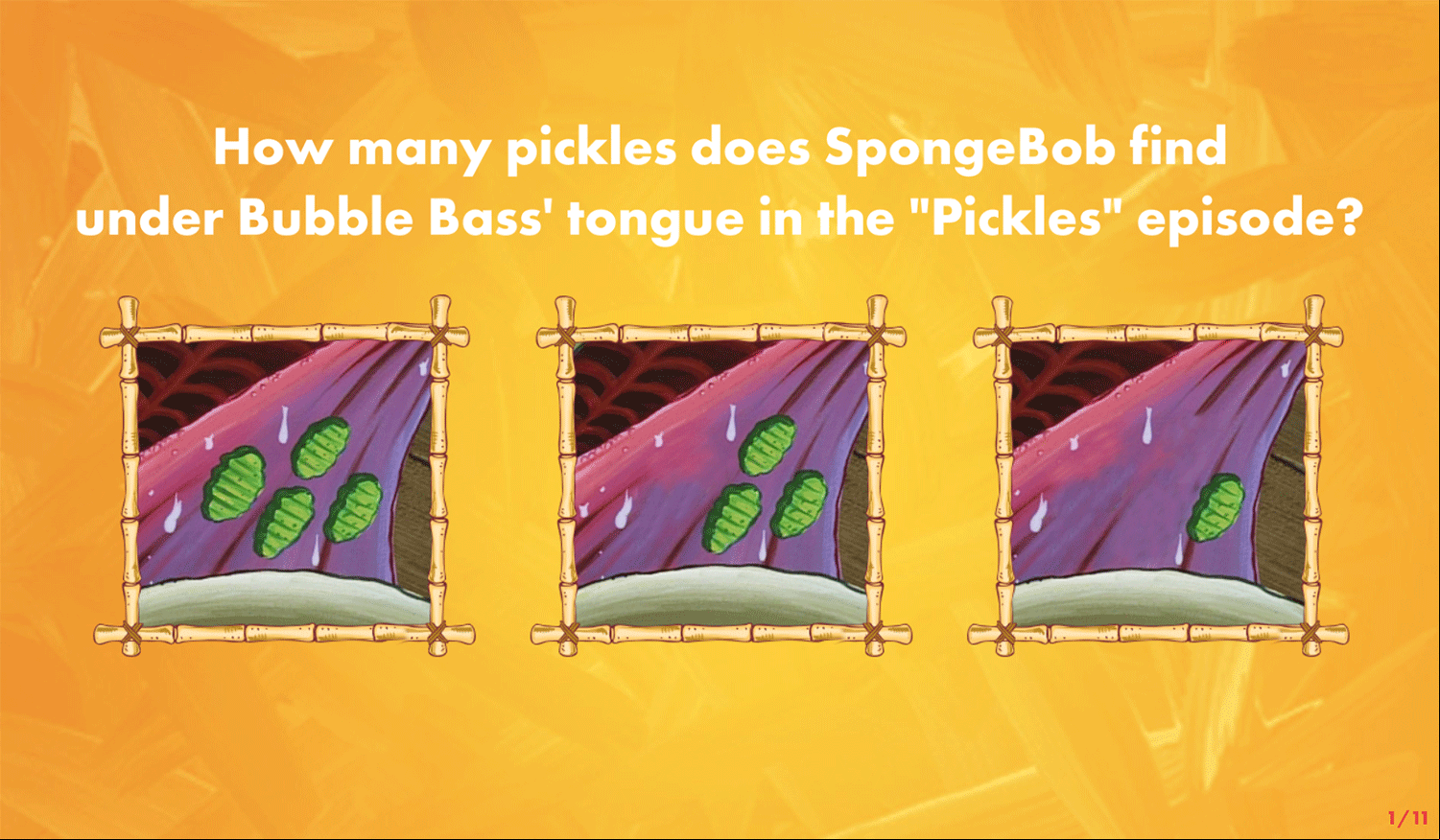 Spongebob Squarepants The Ultimate Krabby Patty Challenge 1st Question Screenshot.