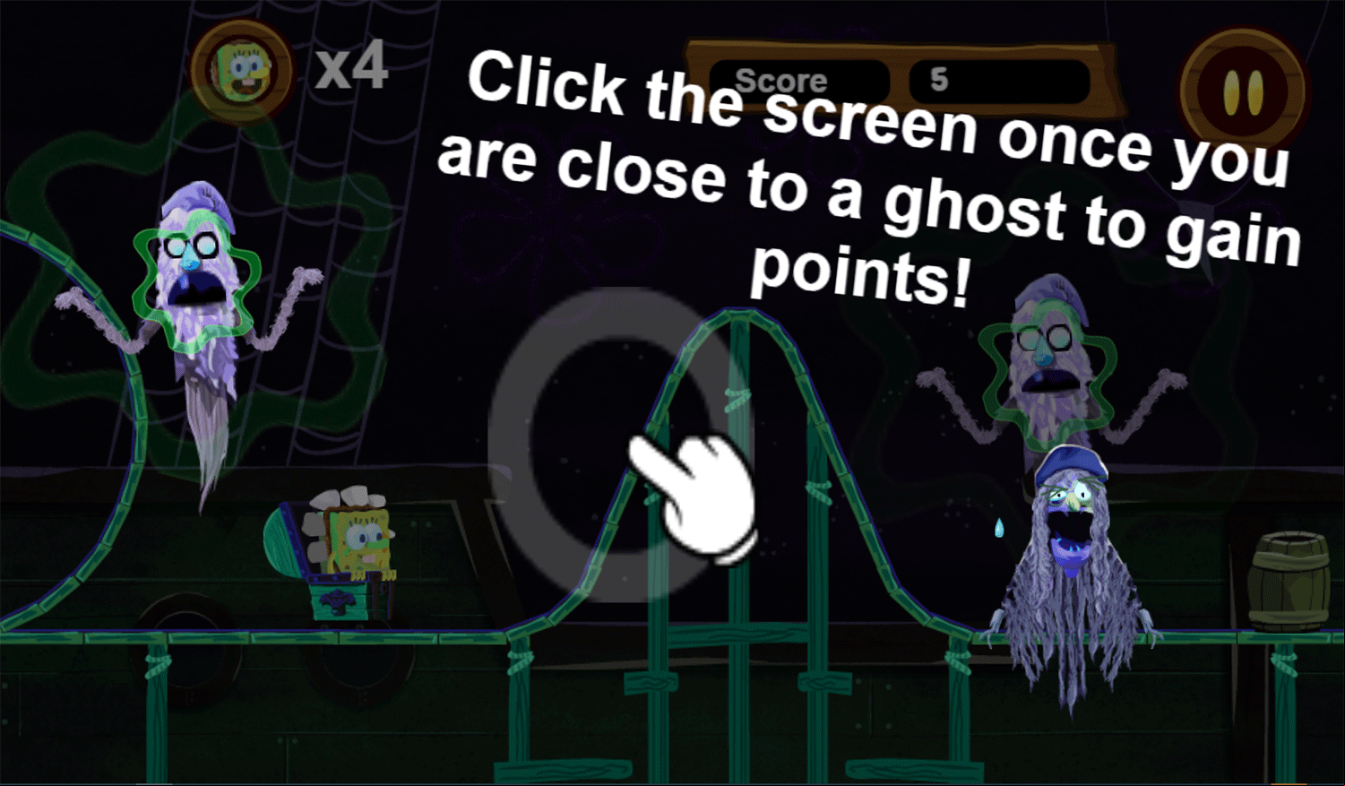 Spongebob Squarepants Tracks of Terror The Flying Dutchman's Ship Instructions Screenshot.