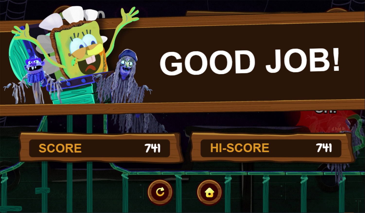 Spongebob Squarepants Tracks of Terror The Flying Dutchman's Ship Result Screenshot.
