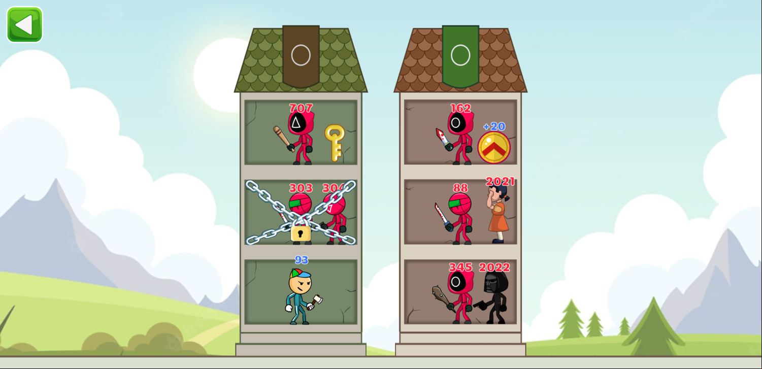 Squad Tower Game Level With a Key Screenshot.