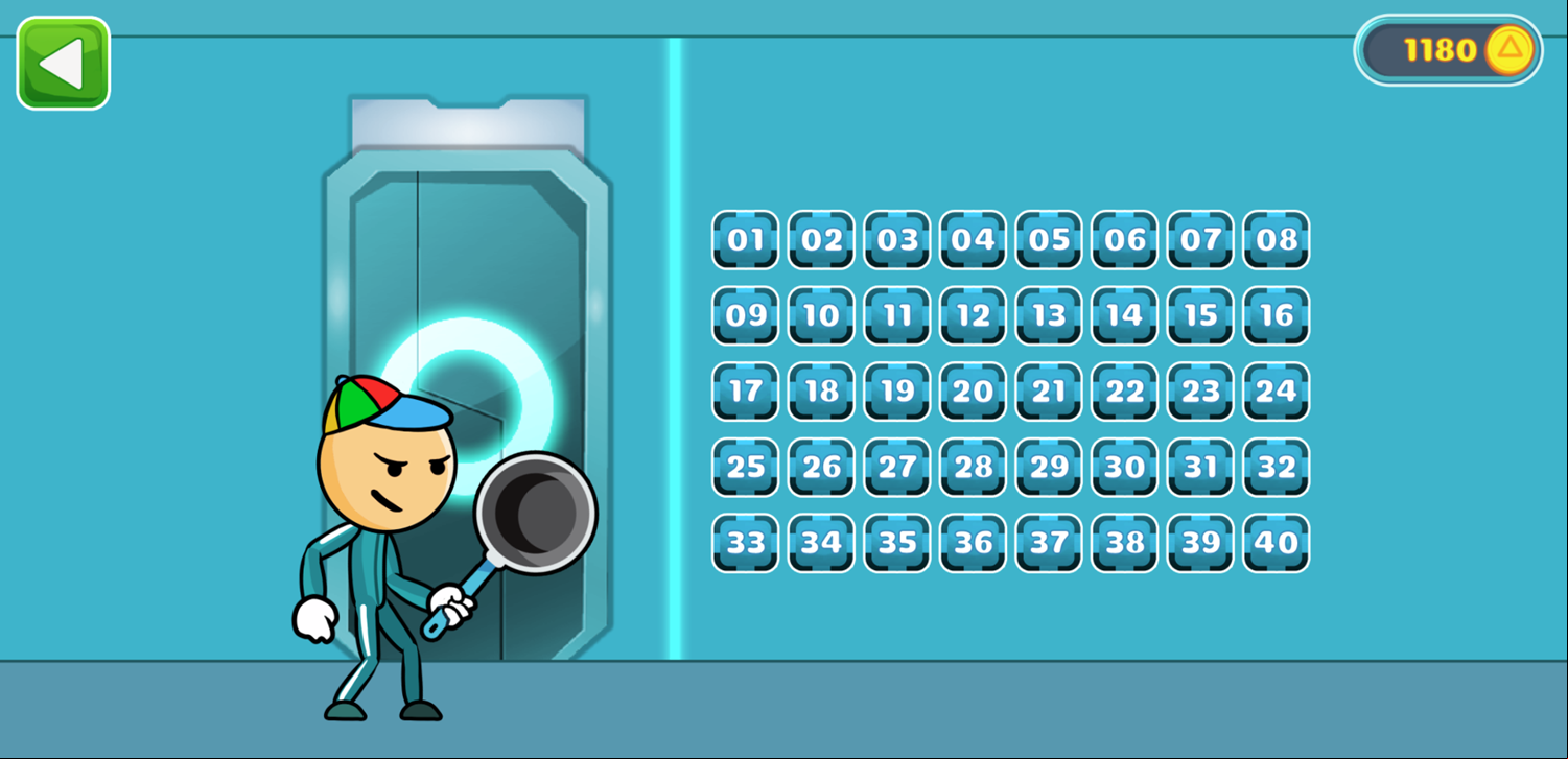 Squad Tower Game Level Select Screen Screenshot.