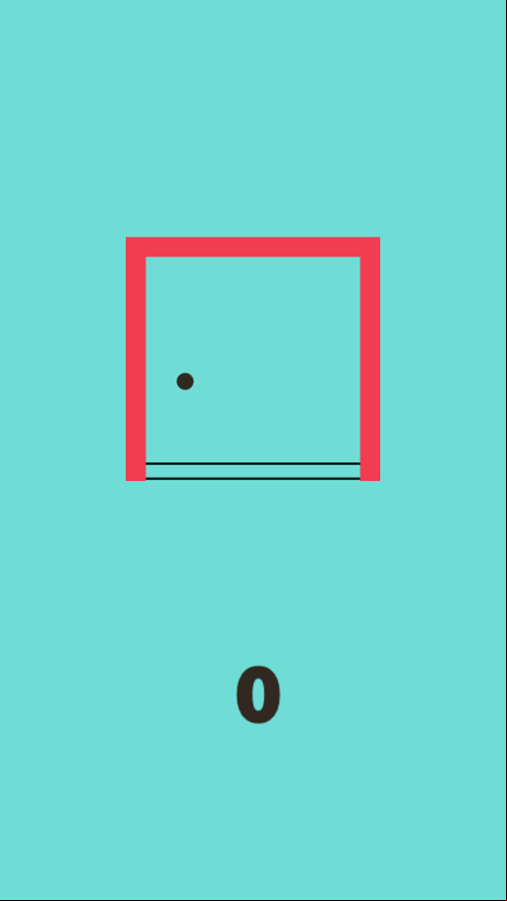 Square Ricochet Game Start Screenshot.