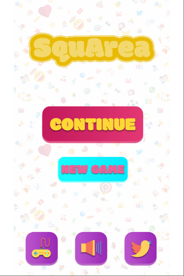 Squarea Game Welcome Screenshot.