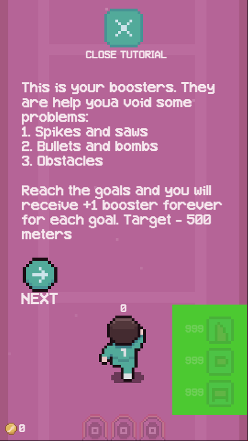 Squid Run Game Boosters Location Screenshot.