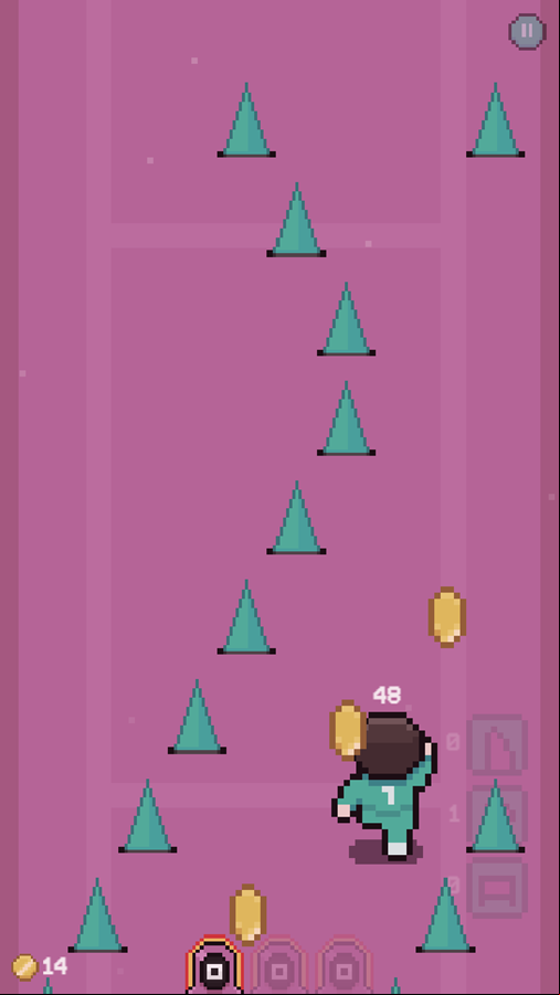 Squid Run Game Play Screenshot.