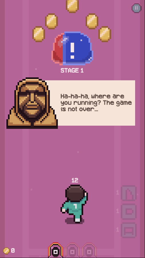 Squid Run Game Start Screenshot.