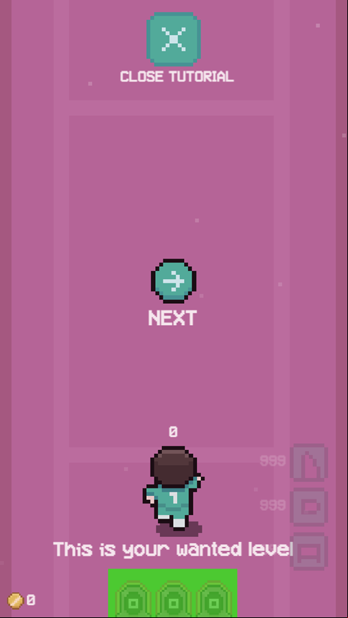 Squid Run Game Wanted Level Screenshot.