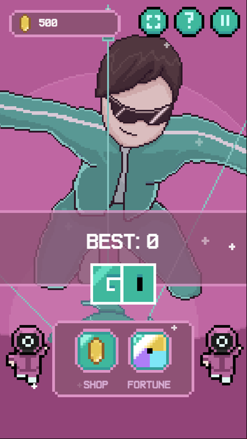 Squid Run Game Welcome Screen Screenshot.