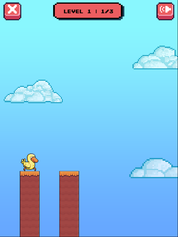 Stacky Duck Game Level Start Screenshot.