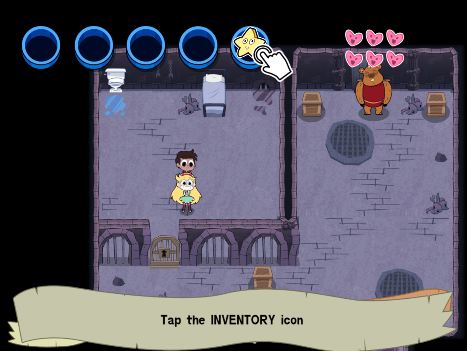 Star vs the Dungeon of Evil Game Access Inventory Screenshot.