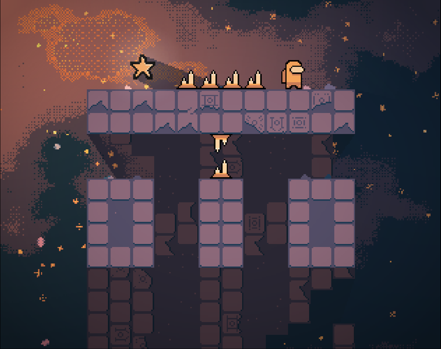 Starcatcher Level With Among Us Inspired Character Screenshot.