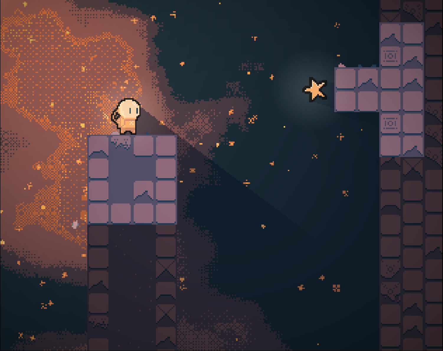 Starcatcher Game Level With a Big Jump Screenshot.