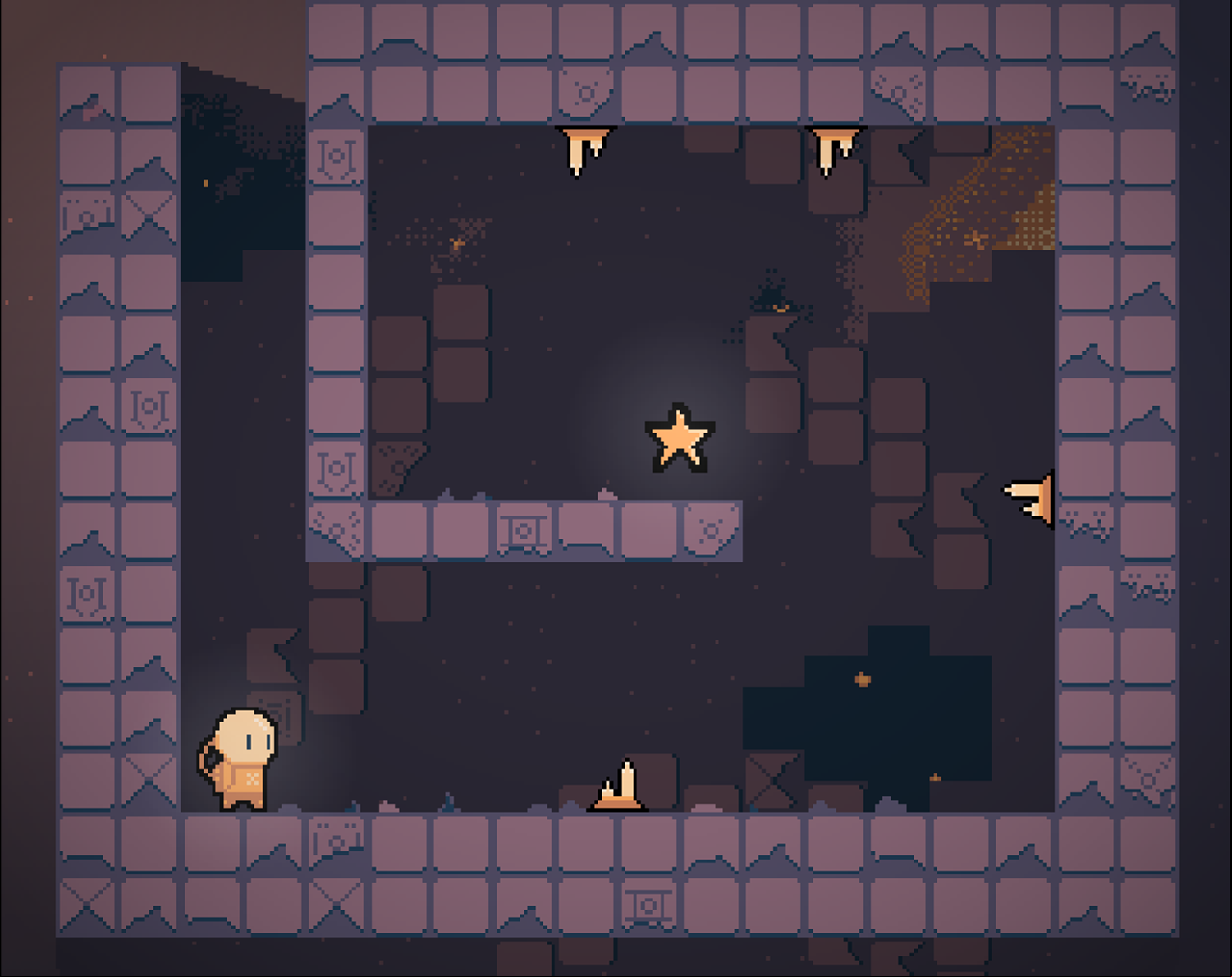Starcatcher Game Level With a Spiral Screenshot.