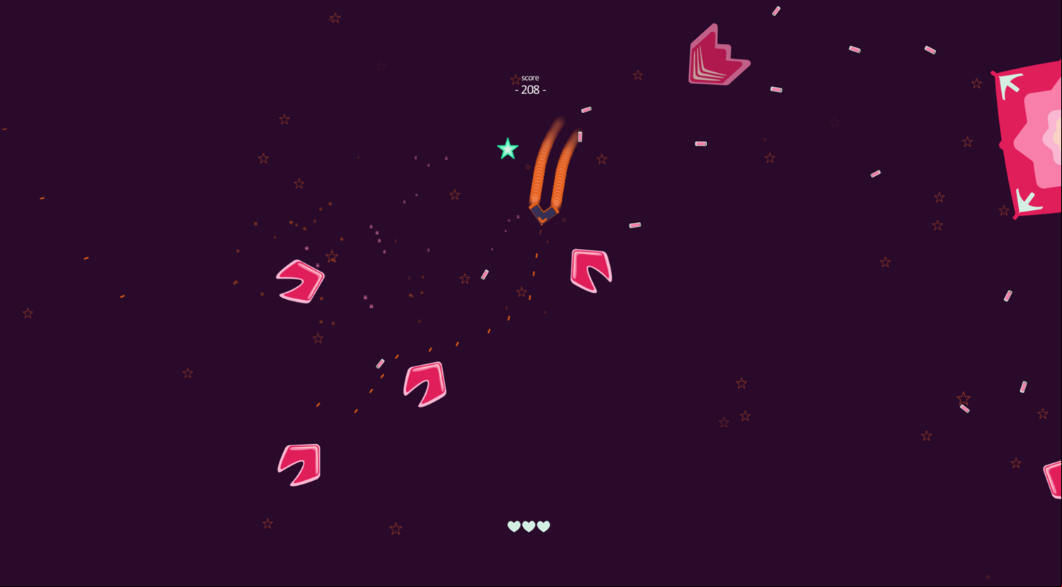 Starship Bullet Game Play Screenshot.