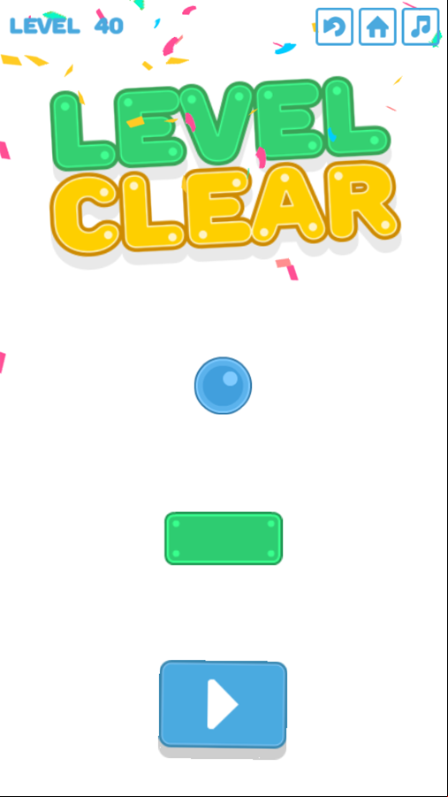 Stelar Trajectory Game Level Clear Screen Screenshot.