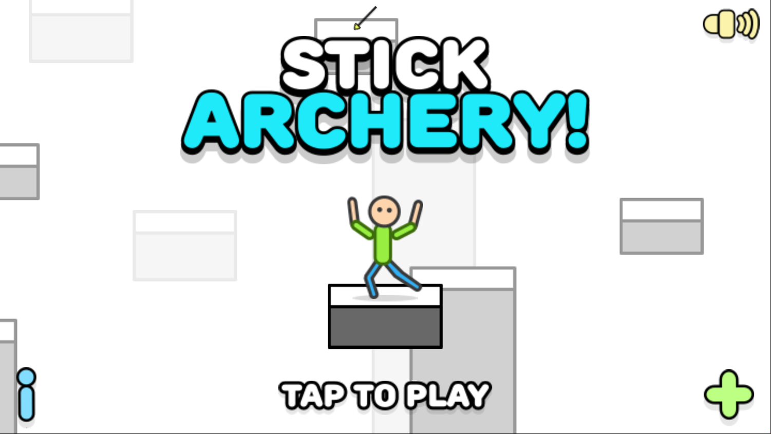 Stick Archery Game Welcome Screen Screenshot.