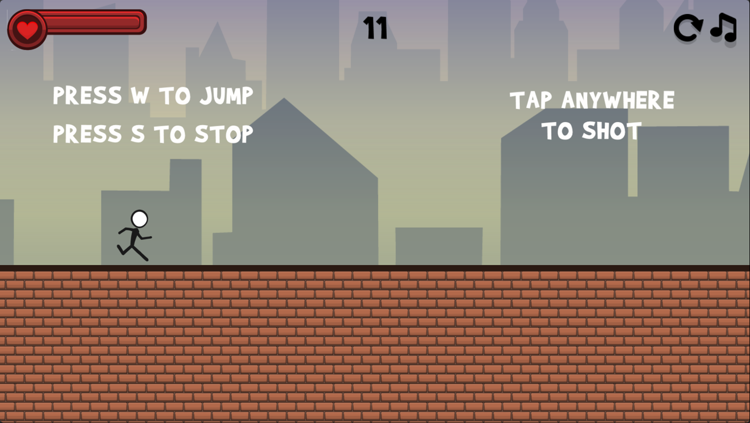 Stickman Race Game Start Screenshot.