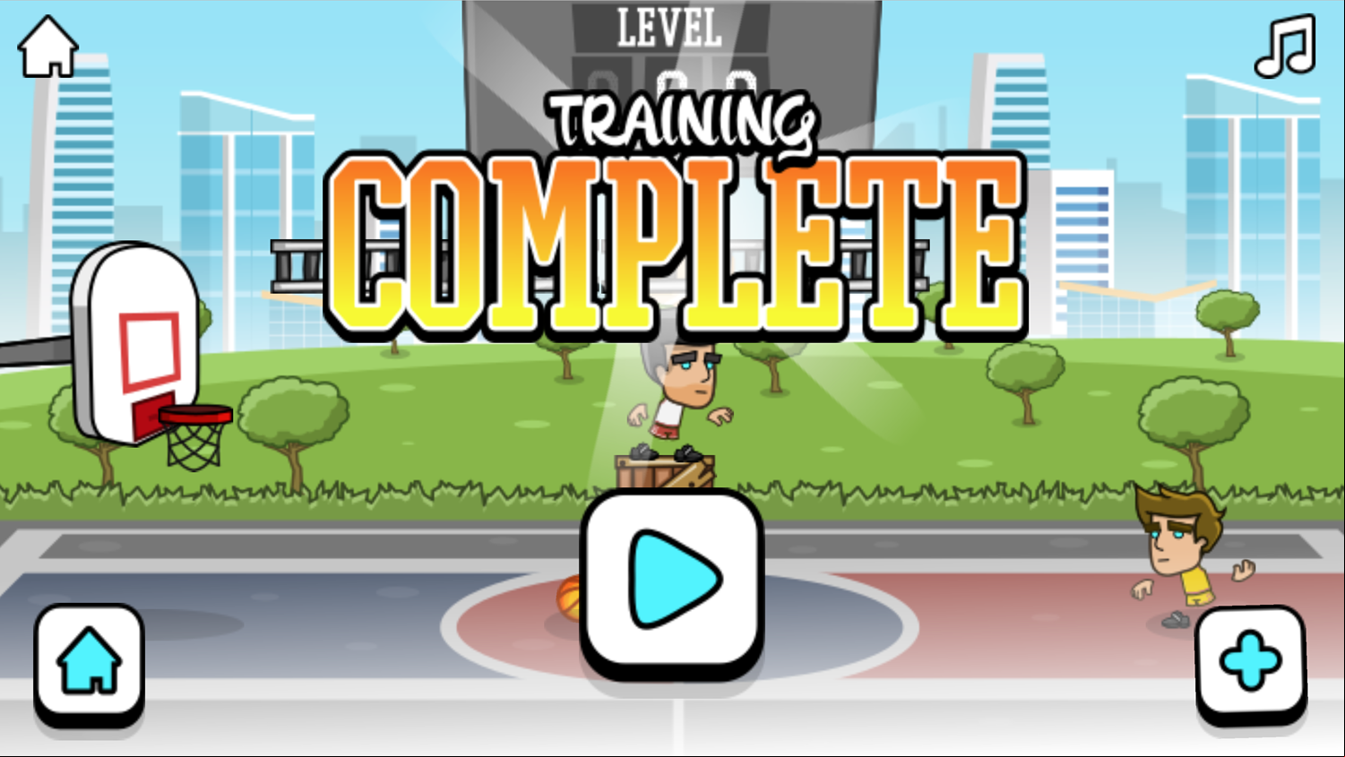 Street Dunk Game Training Complete Screenshot.
