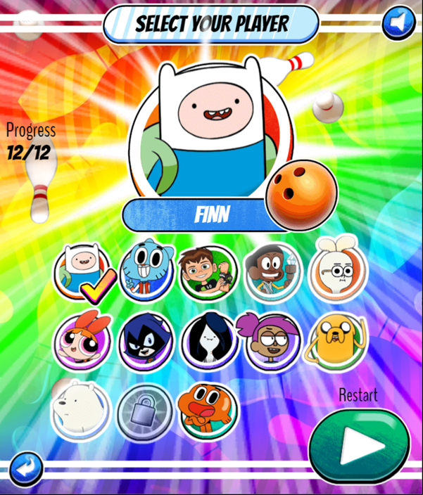 Strike Ultimate Bowling Character Select Screenshot.