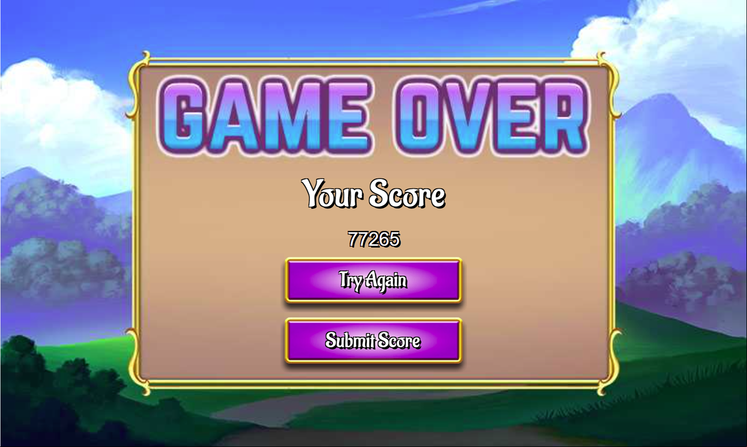 Stronghold Solitaire Game Beat Screenshot.
