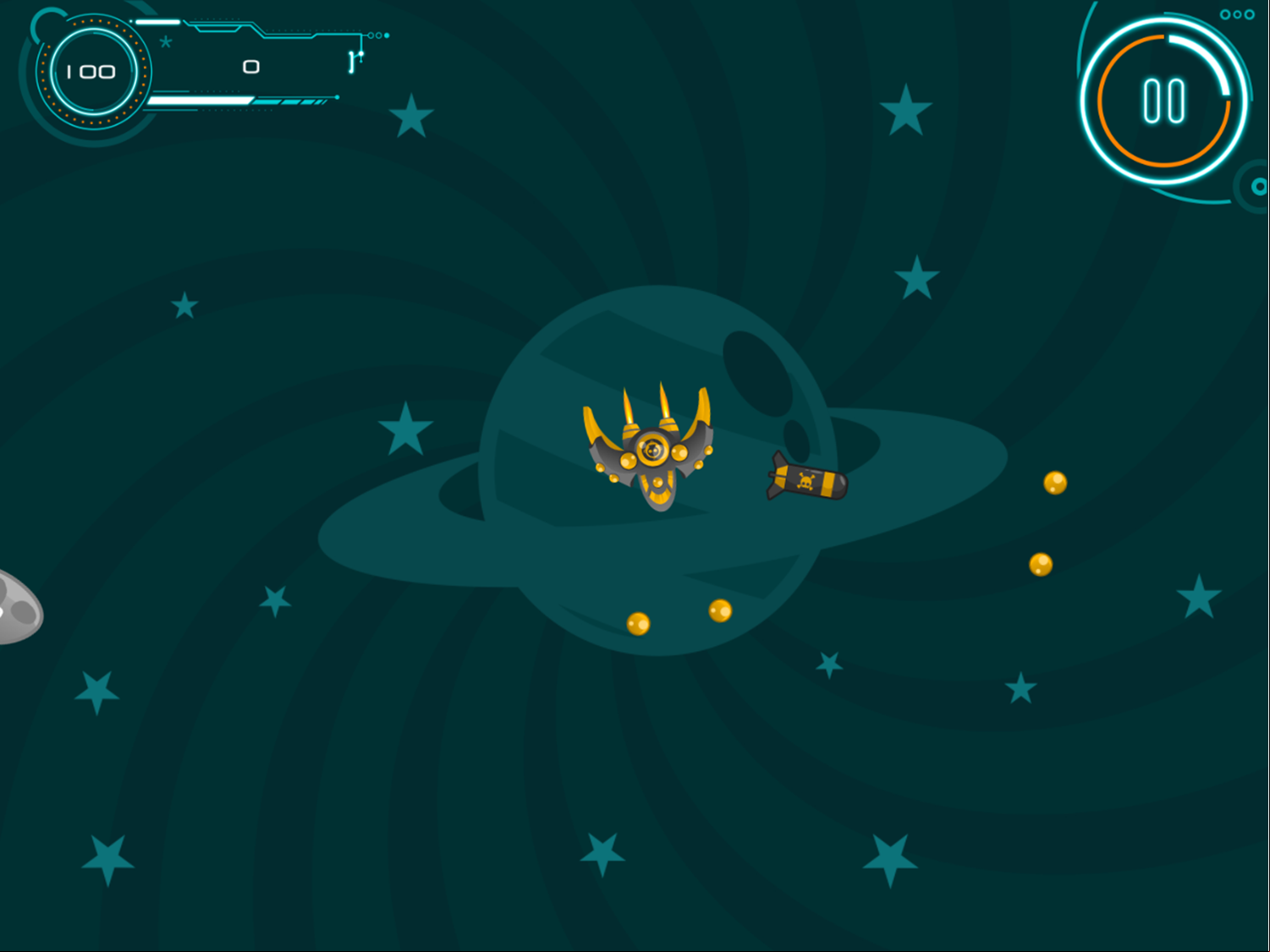 Stuck in Space Game Start Screenshot.