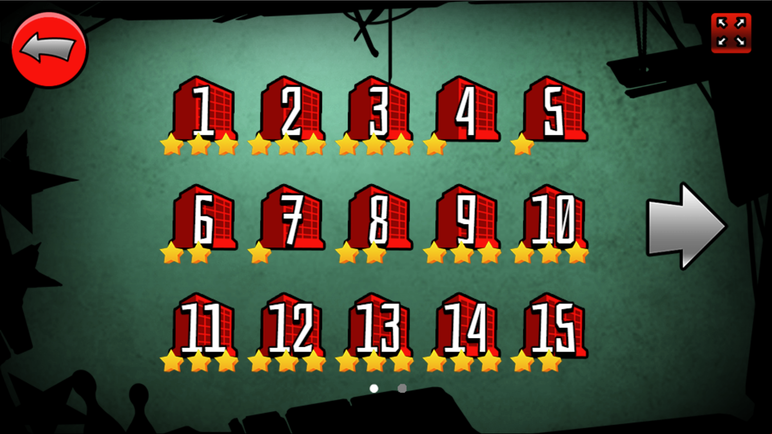 Stupid Zombies 2 Game City Level Select Screen Screenshot.