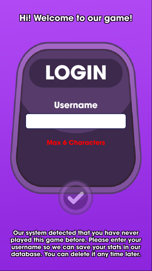Subway Runner Game Enter Name Screenshot.