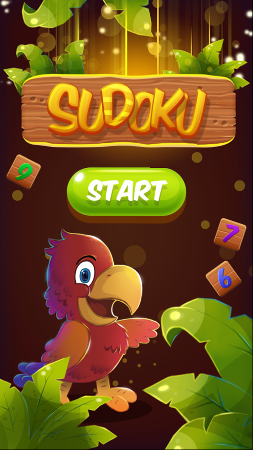 Sudoku Game Welcome Screen Screenshot.