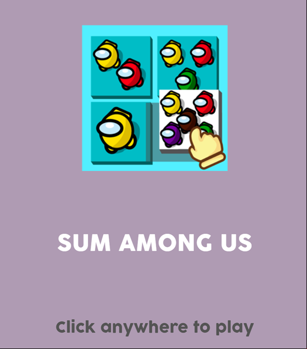 Sum Among Us Welcome Screen Screenshots.