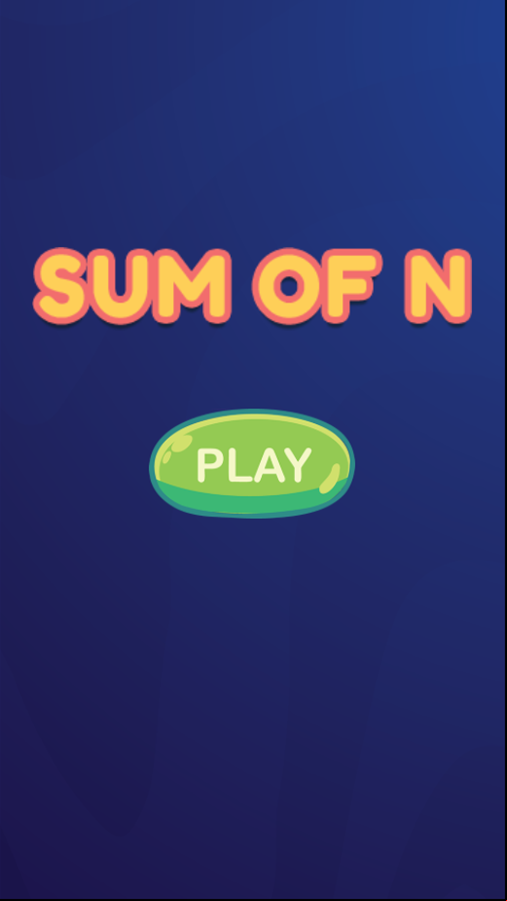 Sum of N Game Welcome Screen Screenshot.