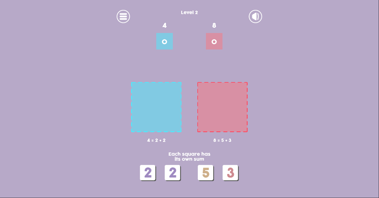 Sum Square Game Next Level Screenshot.