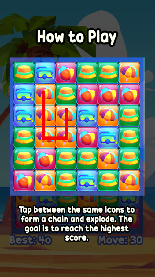 Summer Collect Em All Game Welcome Screen Screenshot.