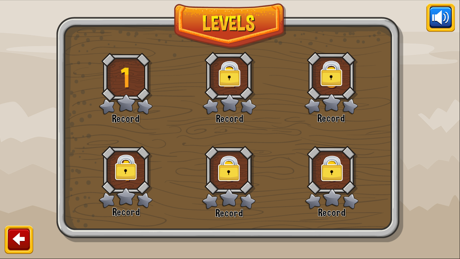 Super Archer Game Level Select Screenshot.