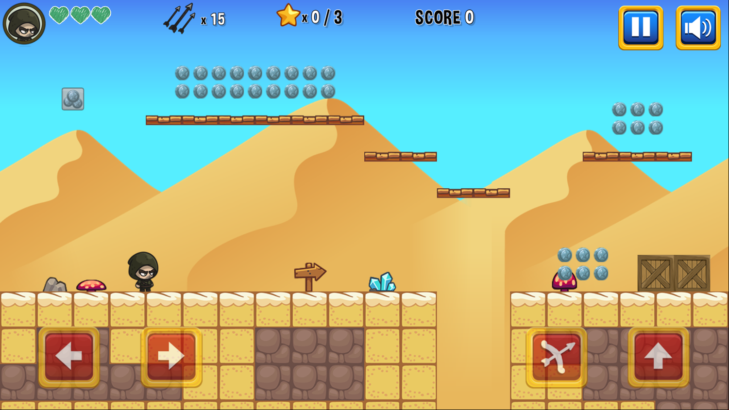 Super Archer Game Level Start Screenshot.