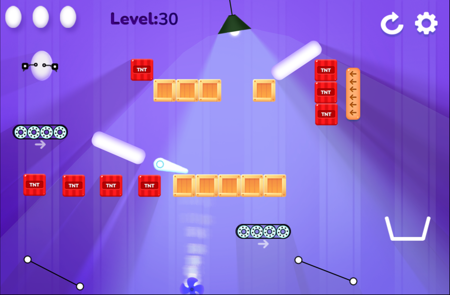 Super Bouncy Egg Game Final Level Screenshot.