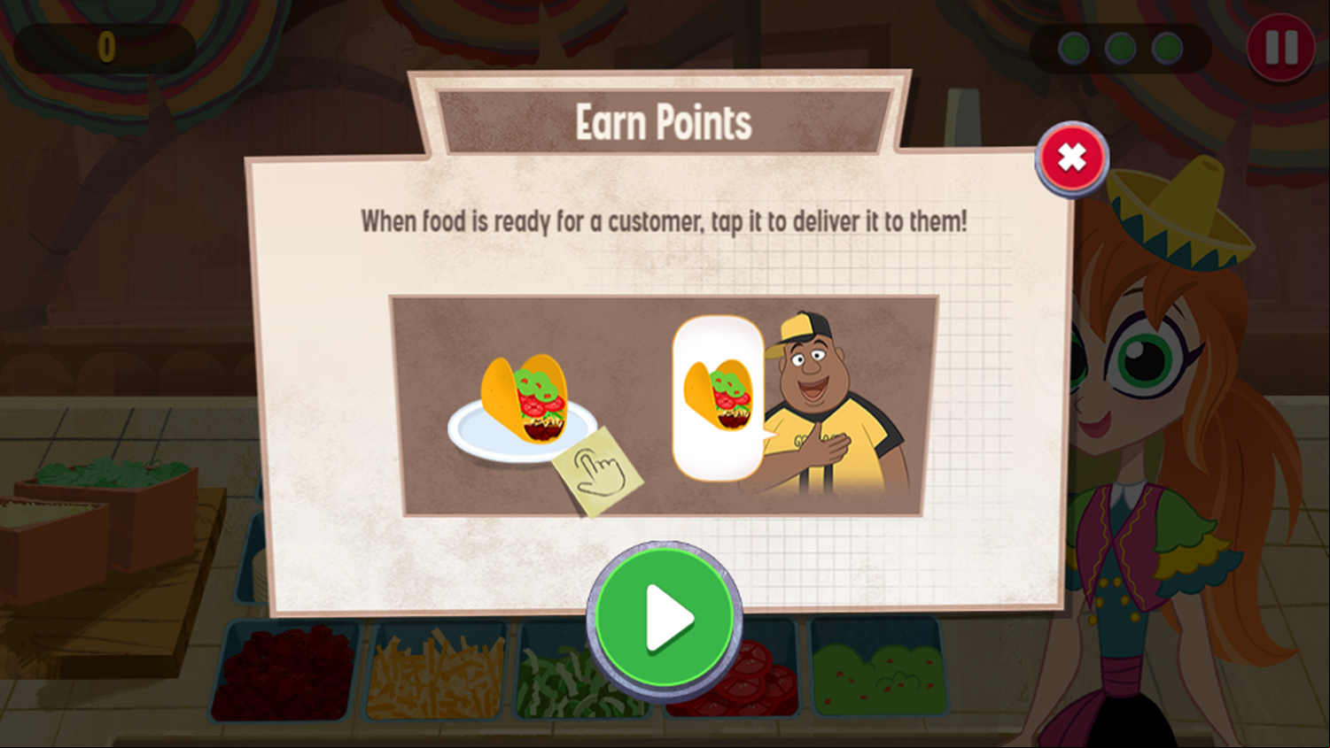Super Hero Girls Burrito Blitz Game Play Tips Screenshot.