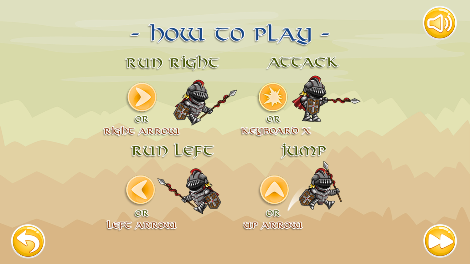 Super Knight Game How To Play Screenshot.