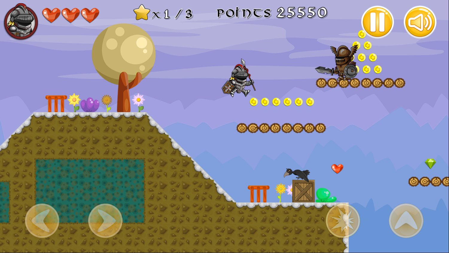 Super Knight Game Level Challenge Screenshot.