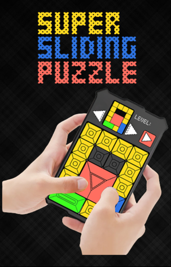 Super Sliding Puzzle Game Welcome Screen Screenshot.