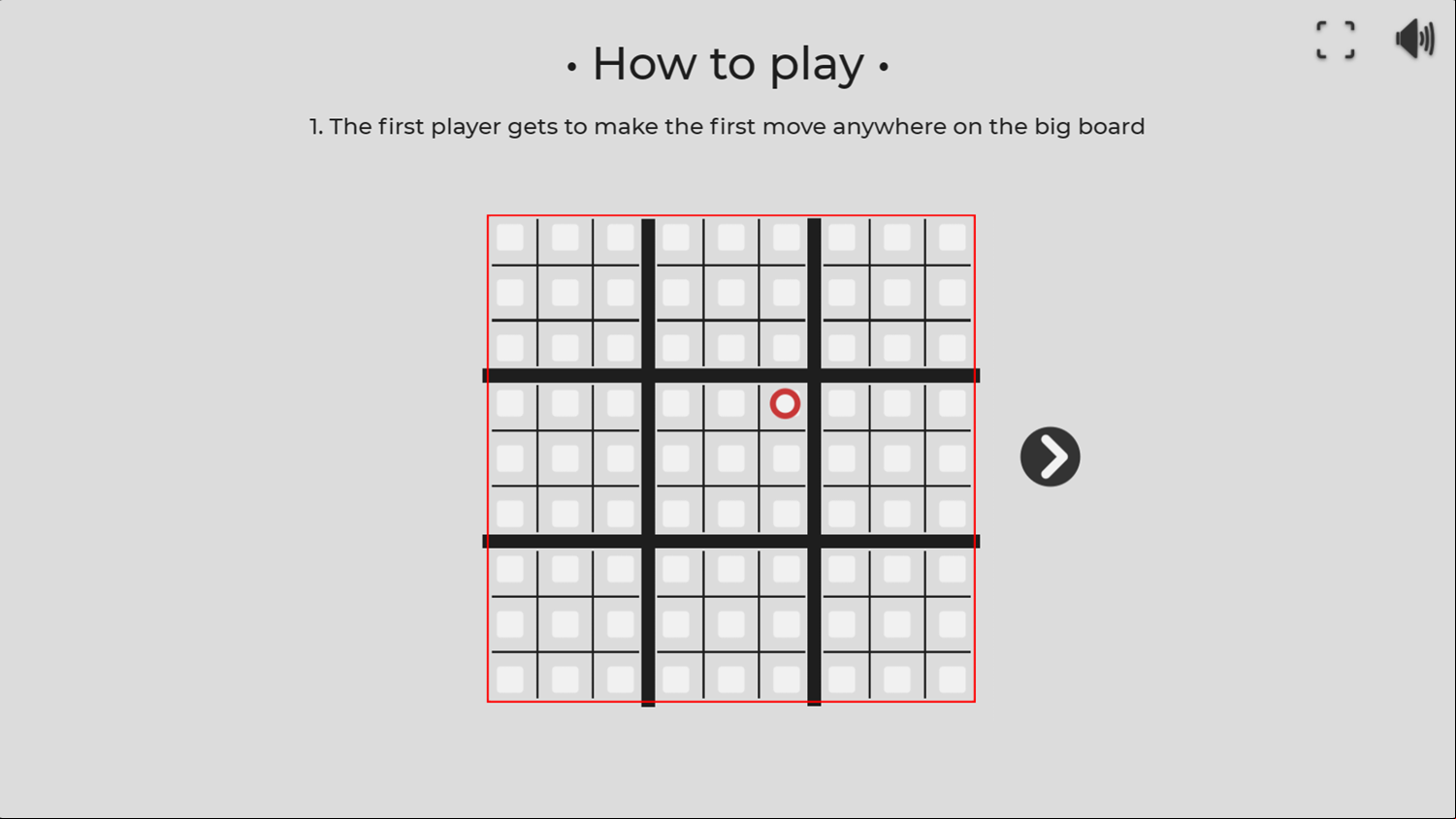 Super TTT Game How To Play Screenshot.